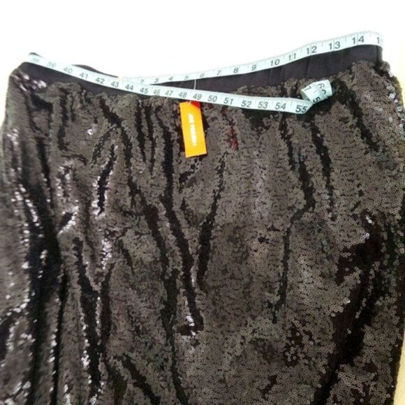 New Joe Fresh Plus Black Sequins Lined Dressy Mini Skirt Women's Size 1X - Picture 4 of 8